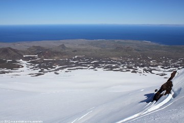 blick vom snaefellsjoekull richtung olafsvik
