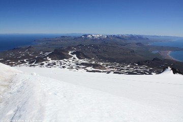 blick vom snaefellsjoekull richtung snaefellsnes
