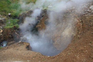 dampfendes loch bei der hveragerdi hot spring