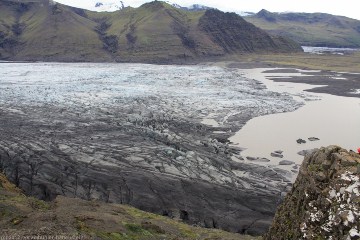 gletschersee am fuss des skaftafellsjoekull im skaftafell nationalpark