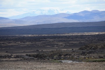 blick vom campingplatz dreki auf den snaefell