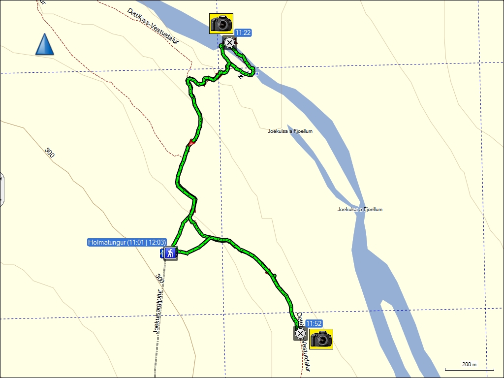 wegstrecke wanderung bei holmatungur