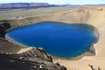 geothermisch aktive zone mit viti bei krafla