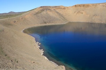 geothermisch aktive zone mit viti bei krafla