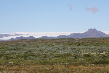 blick vom gullfoss auf den hagafellsjoekull