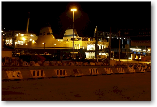 unsere faehre "finnstar" im hafen von travemuende