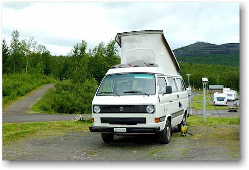 unser jogi auf dem campingplatz ripan in kiruna