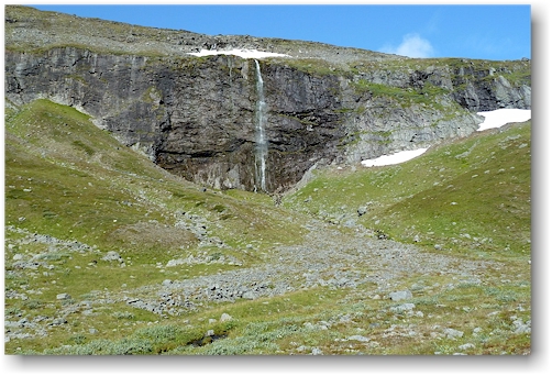 wasserfall bei tarfala