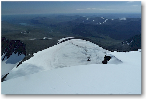aussicht vom gifpel des kebnekaise sydtoppen
