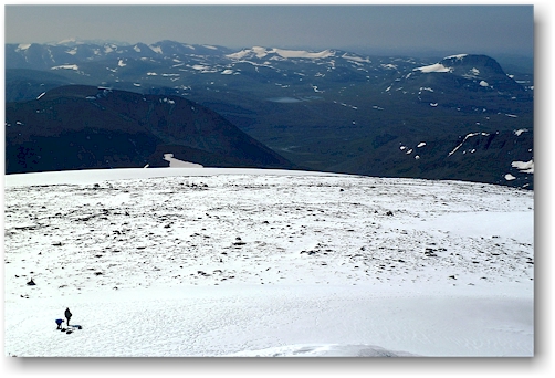 aussicht vom gifpel des kebnekaise sydtoppen
