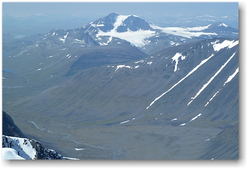 aussicht vom gifpel des kebnekaise sydtoppen