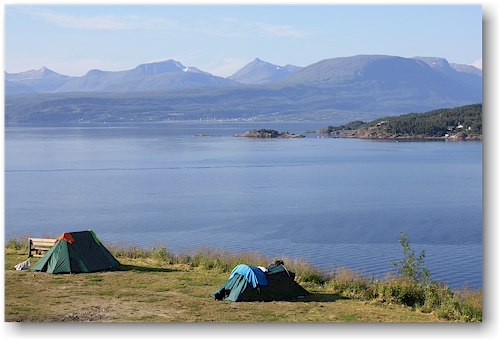blick vom campingplatz narvik auf den herjangsfjorden