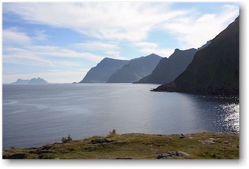 bergkette der westlichen lofoten bei a