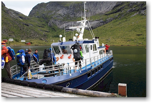 M/S ahav am bootssteg in kirkefjord