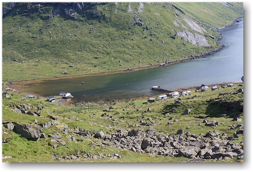 blick von einangen auf kirkefjord am kjerkefjorden