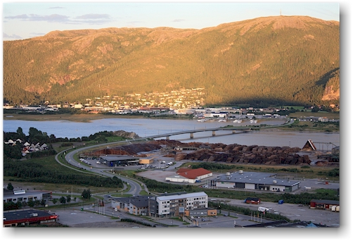 blick vom klompen auf den namsfjorden bei namsos
