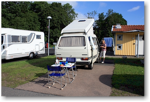 fruehstueck auf dem camping lisebergsbyn in goeteborg