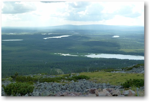 aussicht vom levi tunturitie bei levi, FI