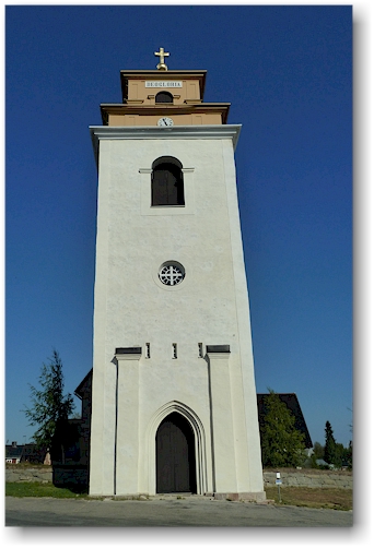 kirchturm im kyrkstad von gammelstad