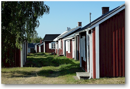 huetten (kyrkstugor) im kyrkstad von gammelstad