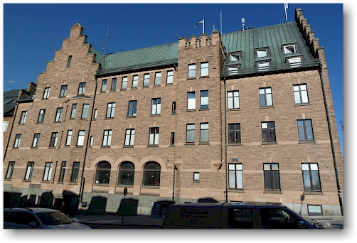 backsteinhaus im stadtzentrum vom lulea, SE