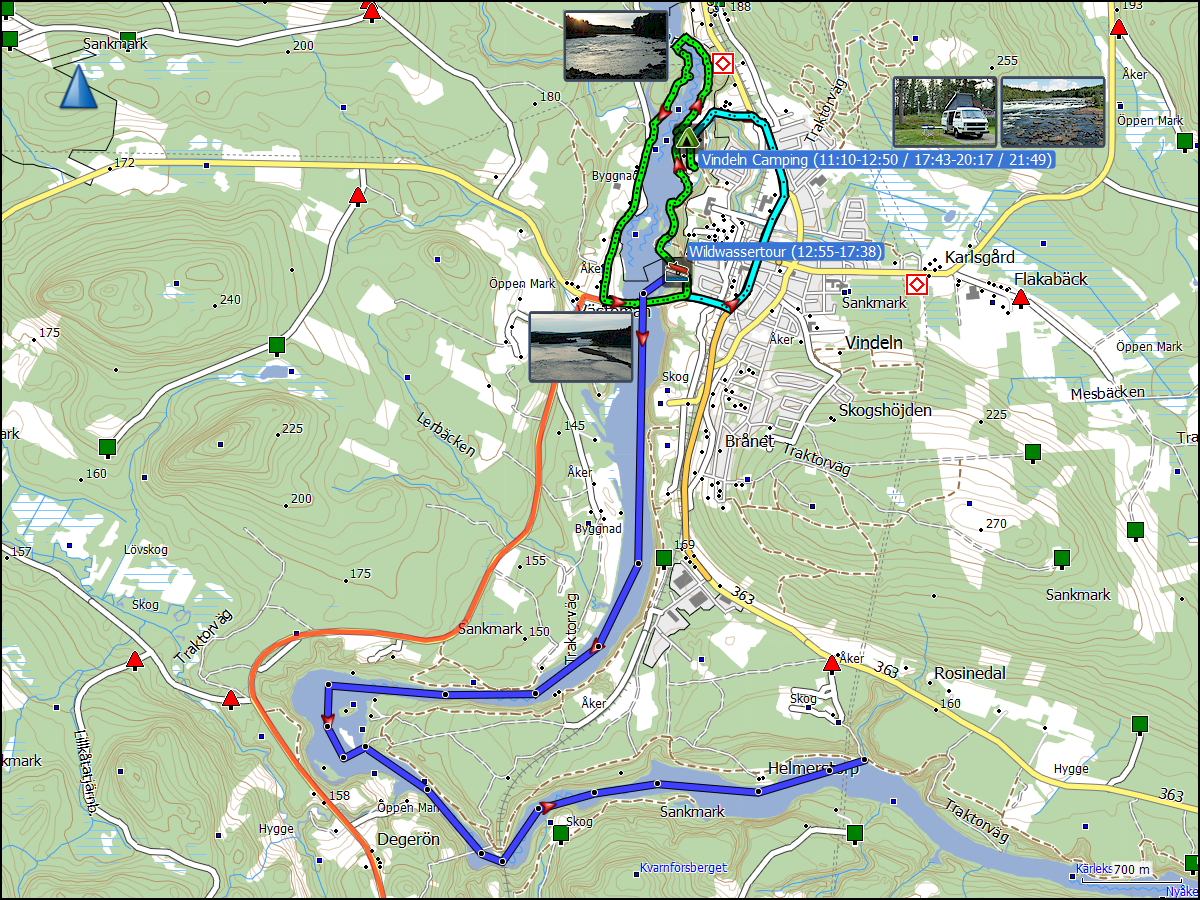 fahrten, riverrafting und spaziergang bei vindeln, SE