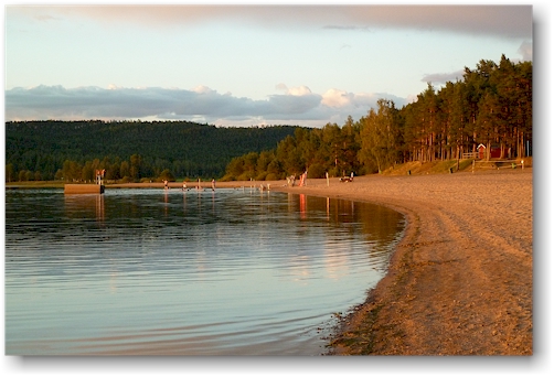 abendstimmung am vaexnan beim ljusdals camping