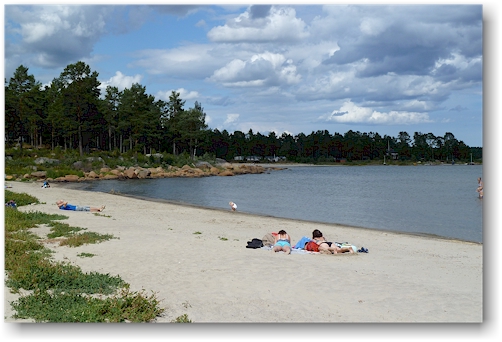 sandstrand gnarpsbaden bei soerfjaerden, SE