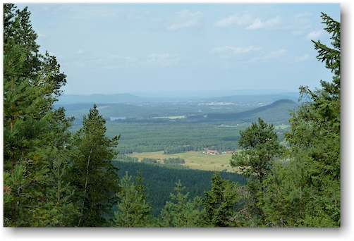 aussicht vom gipfel des jaervsoeklack im jaervsoeklacken naturreservat