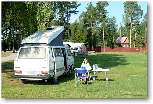 fruehstueck auf dem ljusdals camping