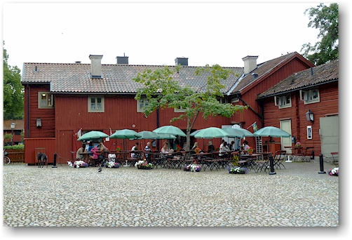 garten des restaurant im wadkoeping in oerebro, SE