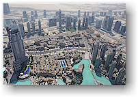 aussicht vom burj khalifa in dubai