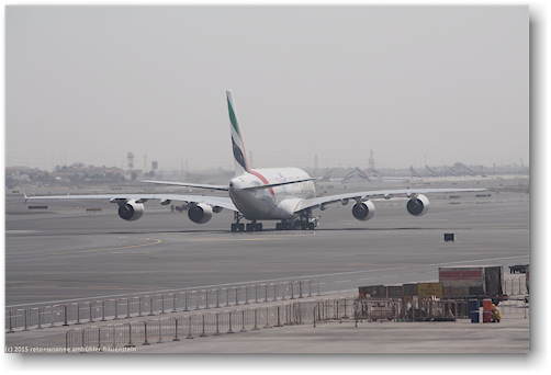 airbus A380 auf dem flughafen dubai