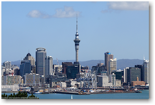 blick vom mount victoria reserve bei devonport auf downtown auckland