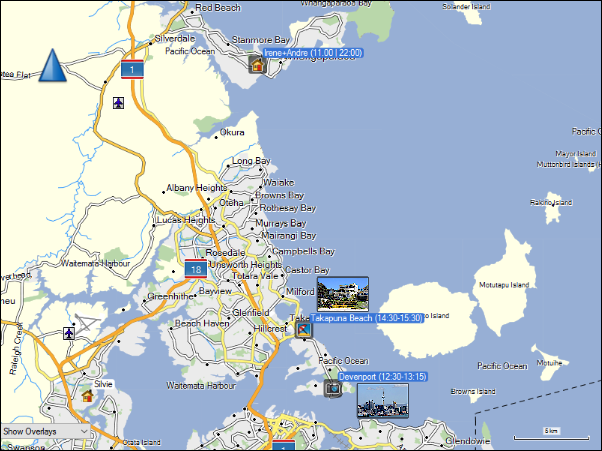 besuchte orte bei auckland