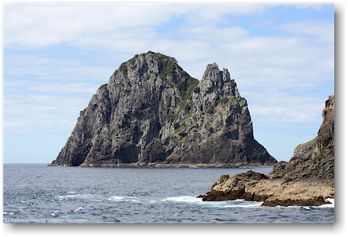 motukokako island (piercy island) beim cape brett in der bay of island
