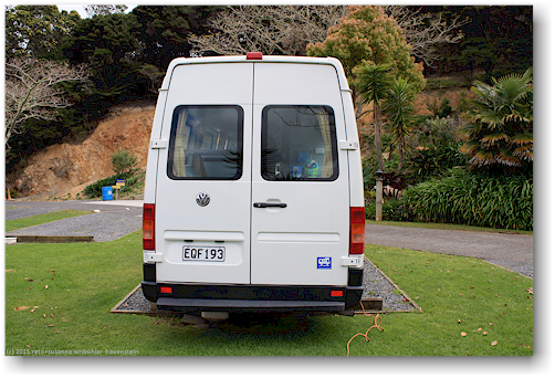 VW campervan LT 35 KoruS/T2BerthXL von wendekreisen - ansicht von hinten