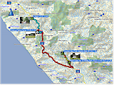 karten und hoehenprofile der wegstrecken im waipoua forest