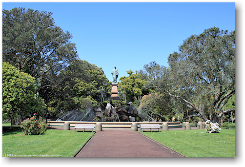 brunnen im cornwell park in auckland