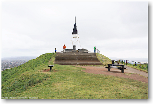 triangulationspunkt auf dem mount eden in auckland