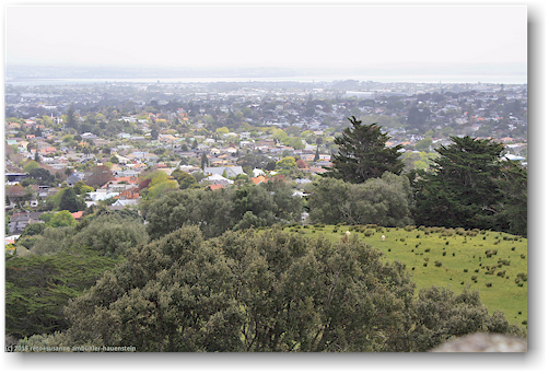 blick vom one tree hill auf auckland