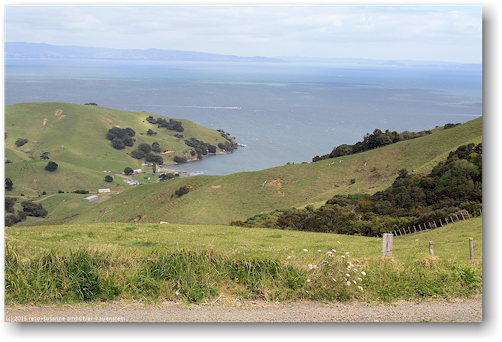 ausblick vom highway 25 bei manaia auf die firth of thames