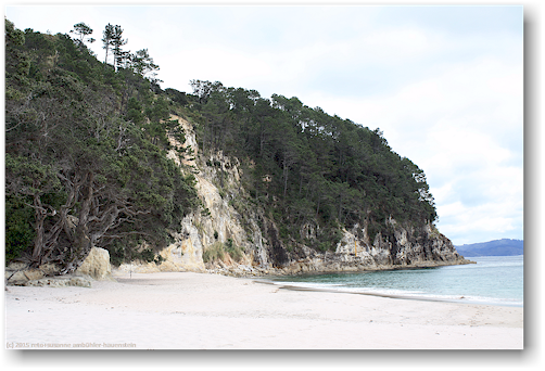 kueste und sandstrand an der hahei beach