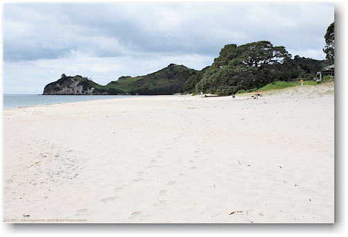 sandstrand an der hahei beach