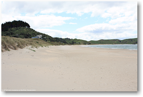sandstrand an der opito bay