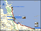 wegstrecke und hoehenprofil der fahrt von der hot water beach zur ohope beach