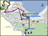 wegstrecken der fahrten in rotorua