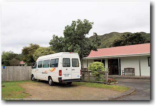 unser campervan auf dem wellington top 10 holiday park