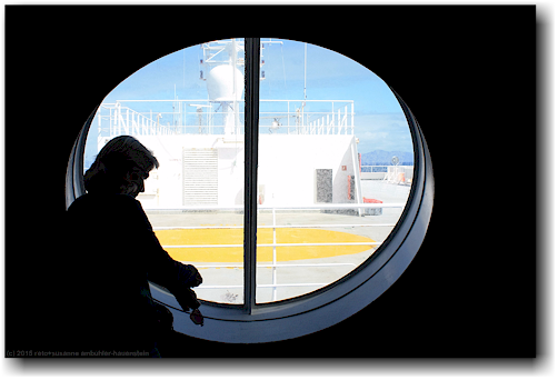 fenster-impression an bord der interislander ferry