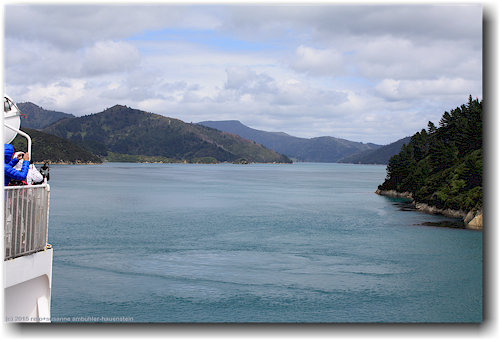an bord der interislander ferry im tory channel